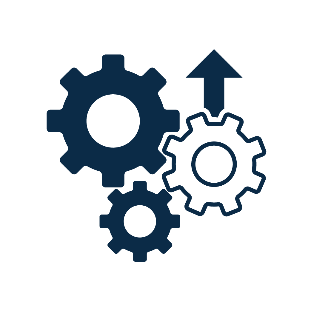 operations icon - gears and arrow