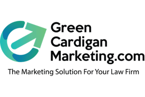 green cardigan marketing logo